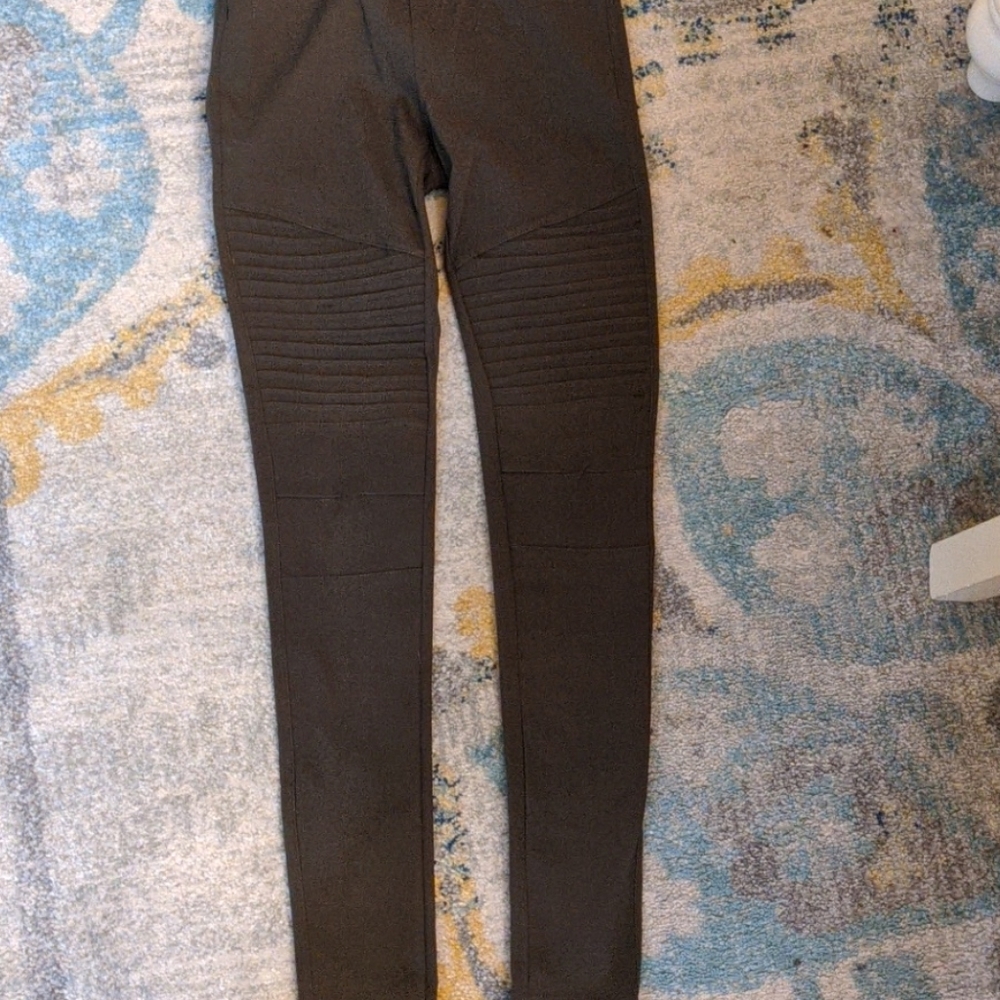 Size Small Olive Green Moto Jeggings